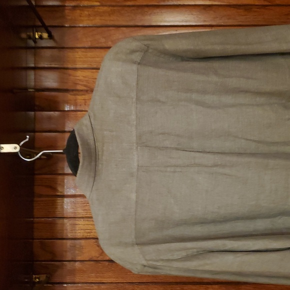 OLD NAVY SIZE LARGE LINEN BLEND Men's Khaki Shirt - Picture 6 of 8